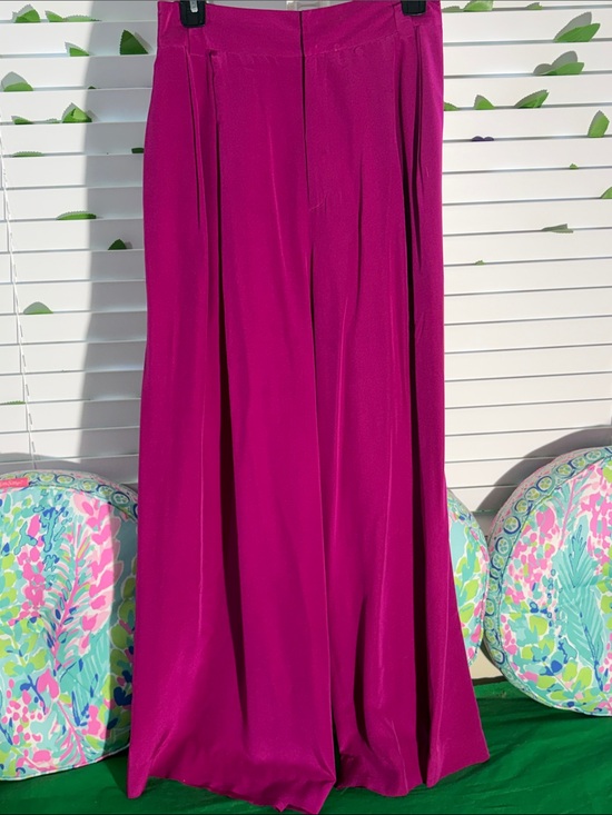 Ellen Tracy Dresses & Skirts - Ellen Tracy Silk Fuchsia Wide Leg Pants